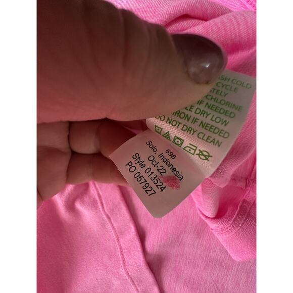 Lilly Pulitzer Medium Women Solia Dress UPF 50+ Pullover Pink Pockets 16-9v - Picture 9 of 9